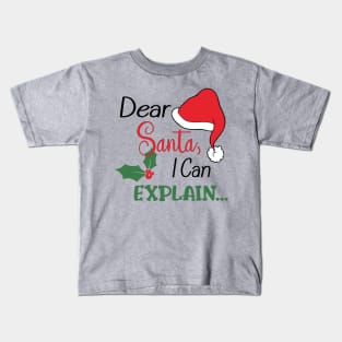 Dear Santa... (Black Text) Kids T-Shirt